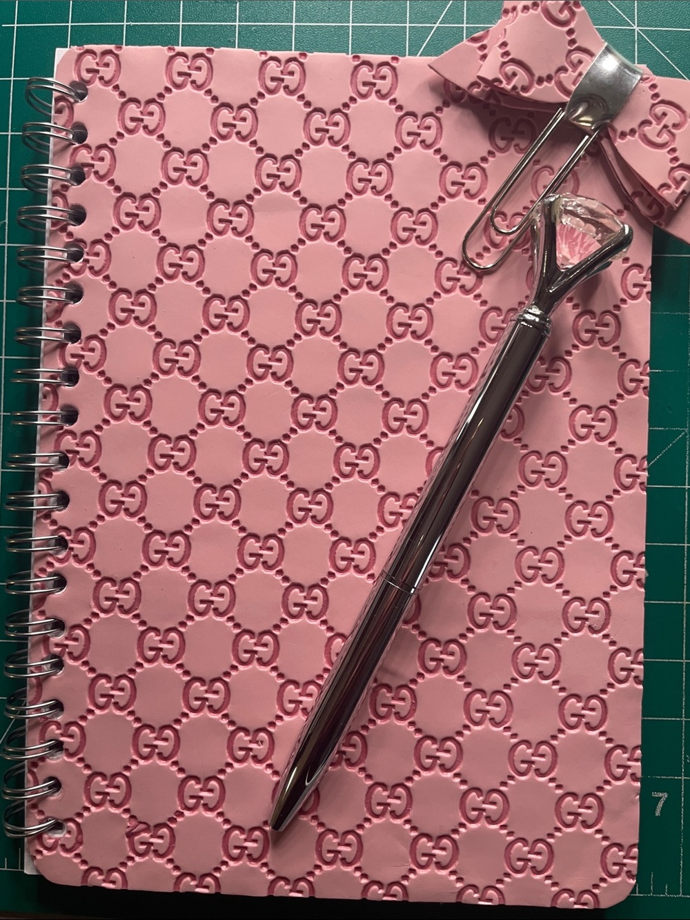 Pink for kids or adults Handmade 5X7 Notebook (pen not included))
